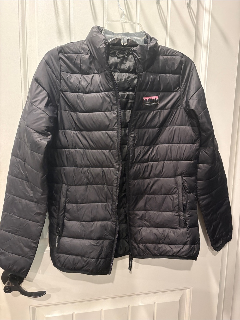 Simply Southern Quilted puffer Jacket full zip woman’s small - Picture 4 of 5